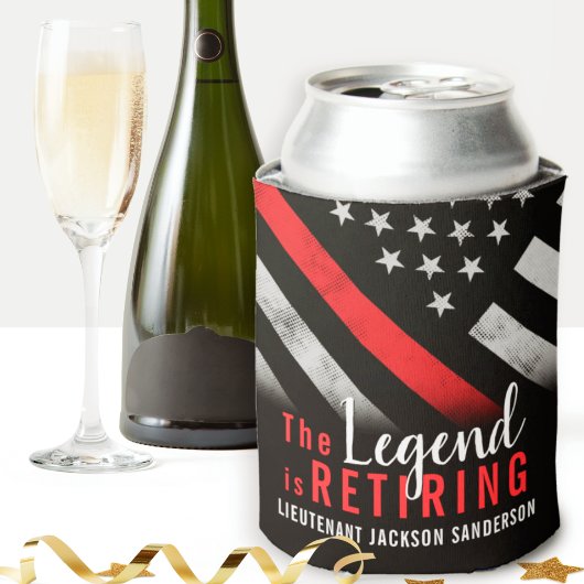 消防士の退職レッドライン旗消防士 缶クーラー