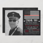 消防士の退職招待状 招待状 (正面/裏面)