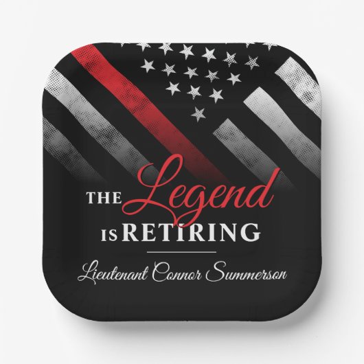 消防士の退職消防署パーティー ペーパープレート (正面)