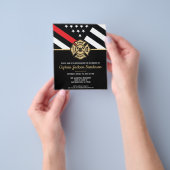 消防士の退職消防署招待状 チラシ (手)