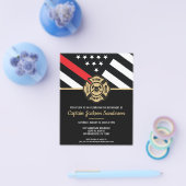 消防士の退職消防署招待状 チラシ (シングル)