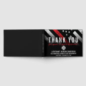 消防士の退職記念レッドライン国旗 ゲストブック (全面)