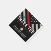 消防士の退職記念レッドライン国旗 スタンダードカクテルナプキン (角)