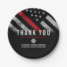 消防士の退職記念レッドライン国旗