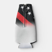 消防士の退職記念レッドライン国旗 ボトルクーラー (裏面)