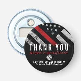 消防士の退職記念レッドライン国旗 栓抜き