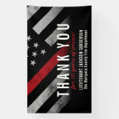 消防士の退職記念日シンレッドライン 横断幕 (縦)