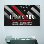 消防士の退職記念日シンレッドライン 横断幕 (トレードショー)