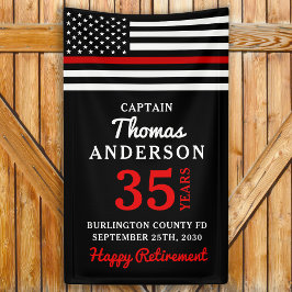 消防士の退職記念日シンレッドライン 横断幕