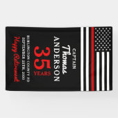 消防士の退職記念日シンレッドライン 横断幕 (横)