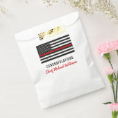 消防士の退職金の細い赤線のフラグ フェイバーバッグ (封をした状態)