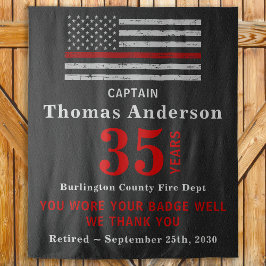 消防士の退職金の細い赤線フラグパーティー タペストリー