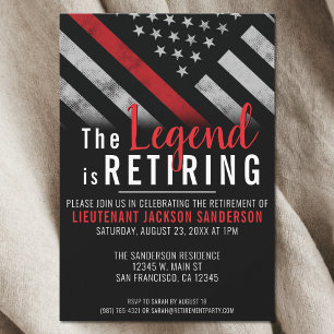 消防士の退職金の薄い赤線の消防士パーティー 招待状