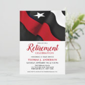 消防士の退職金パーソナライズされた薄の赤線 招待状 (スタンド正面)