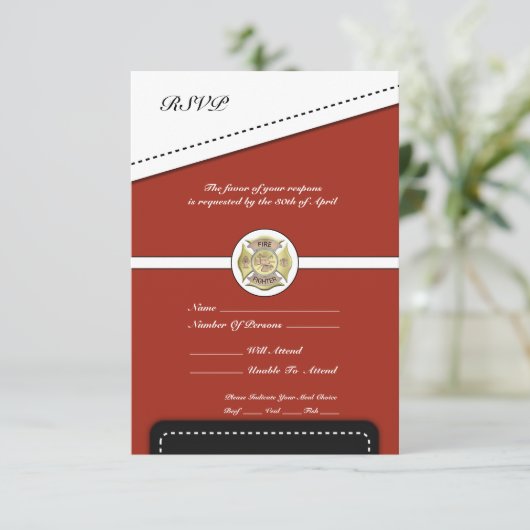 消防士の退職 出欠カード (スタンド正面)