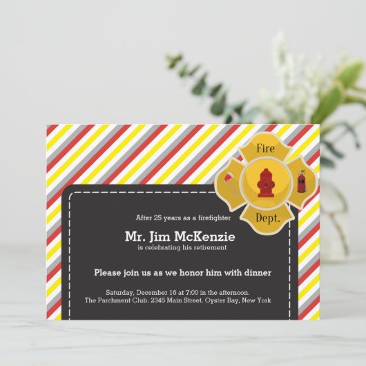消防士の退職 招待状 (スタンド正面)