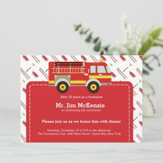 消防士の退職 招待状 (スタンド正面)