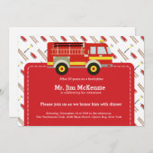 消防士の退職 招待状 (正面/裏面)