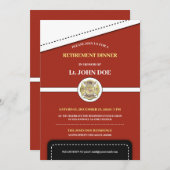 消防士の退職 招待状 (正面/裏面)