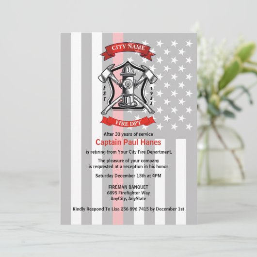 消防士の退職 招待状 (スタンド正面)