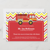 消防士の退職 招待状 (正面)