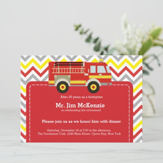 消防士の退職 招待状 (スタンド正面)