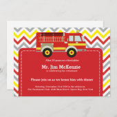 消防士の退職 招待状 (正面/裏面)