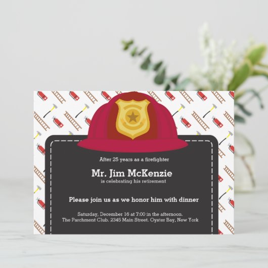 消防士の退職 招待状 (スタンド正面)