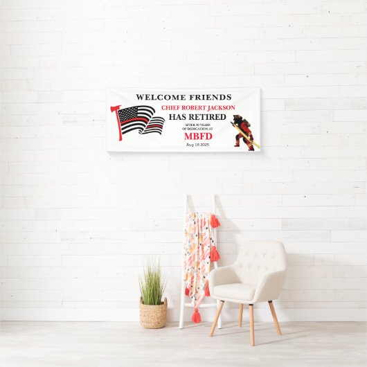 消防士の退職 横断幕 (インサイチュ)