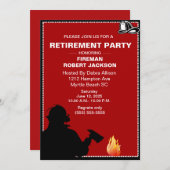 消防士の退職/消防署長の退職 招待状 (正面/裏面)