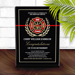 消防士の退職 表彰盾