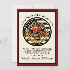 消防士の退職/認定招待状 招待状