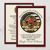 消防士の退職/認定 招待状 (正面/裏面)