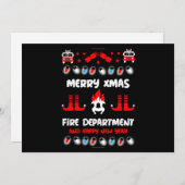 消防士の醜いクリスマス シーズンカード (正面/裏面)