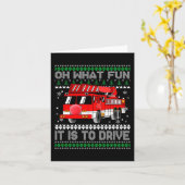 消防士の醜いクリスマス – 消防車 カード (黄色い花)