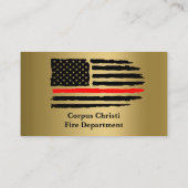 消防士の金ゴールドの祈りの言葉 名刺 (裏面)
