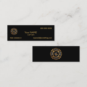 消防士の金ゴールド スキニー名刺