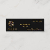 消防士の金ゴールド スキニー名刺 (正面)