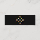 消防士の金ゴールド スキニー名刺 (裏面)