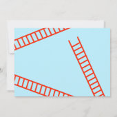 消防士の1歳誕生日パーティーの招待状 消防士 招待状 (裏面)