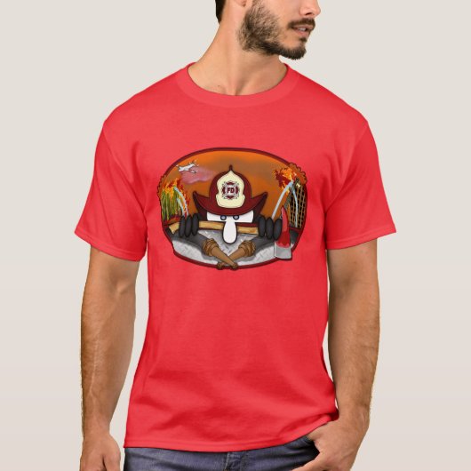 消防士のKilroyの猛烈なTシャツ Tシャツ (正面)