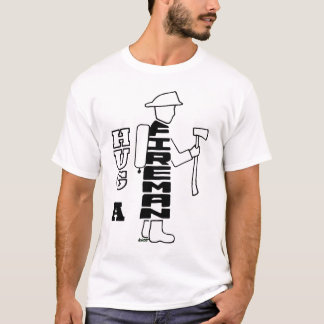消防士のTシャツを抱き締めて下さい Tシャツ