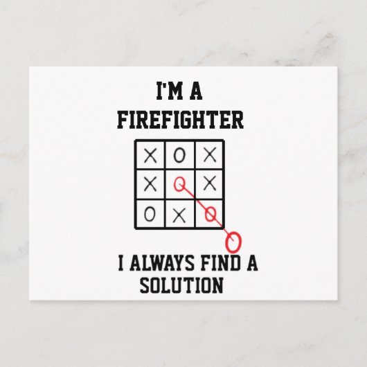 消防士はいつだって解決策を見つける ポストカード (正面)