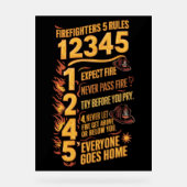 消防士はっきりしたコード アクリルサイン (正面)