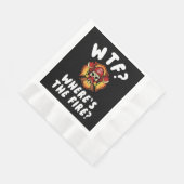 消防士はどこだ WTF 縁ありランチョンナプキン (角)
