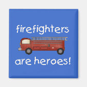 消防士はヒーローのTシャツとギフト マグネット (正面)