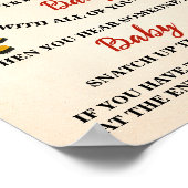 消防士はベビーClothespinシャワーゲームと言わない ポスター (角)