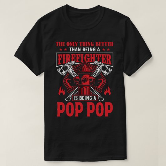 消防士はポップ・アートのポップ・アートの Tシャツ (デザイン正面)