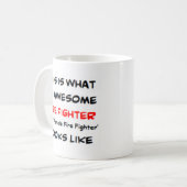 消防士は女性ではない消防士素晴らし。 コーヒーマグカップ (正面左)