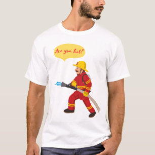 消防士は暑い? Tシャツ